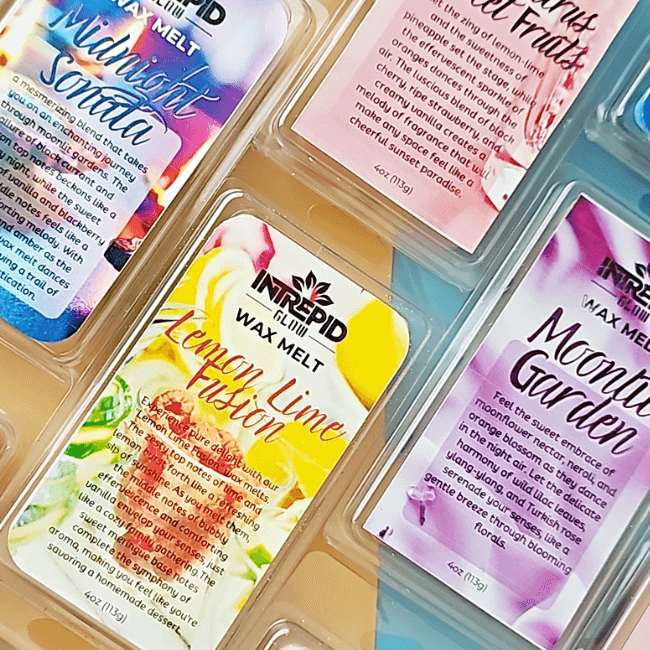 MoonlitGardenSoyWaxMeltFrontandBackIntrepidGlowSkincare